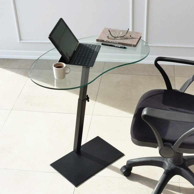 Masuta de Cafea Model Ainhoa, 70x40x75 cm, Negru, Blat Sticla securizata