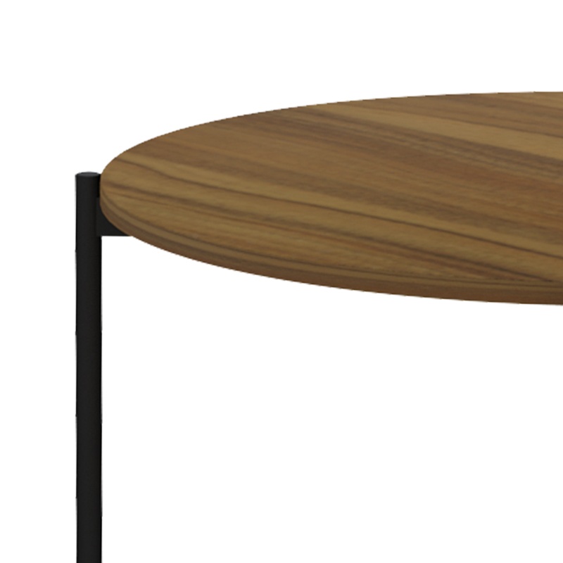 Masuta de Cafea Model Aisle, Nuc/Negru, D80x45 cm - 4 | YEO