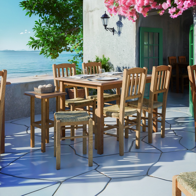 Masuta de Cafea Model Bajok, Nuc, 35x35x62 cm - 1 | YEO