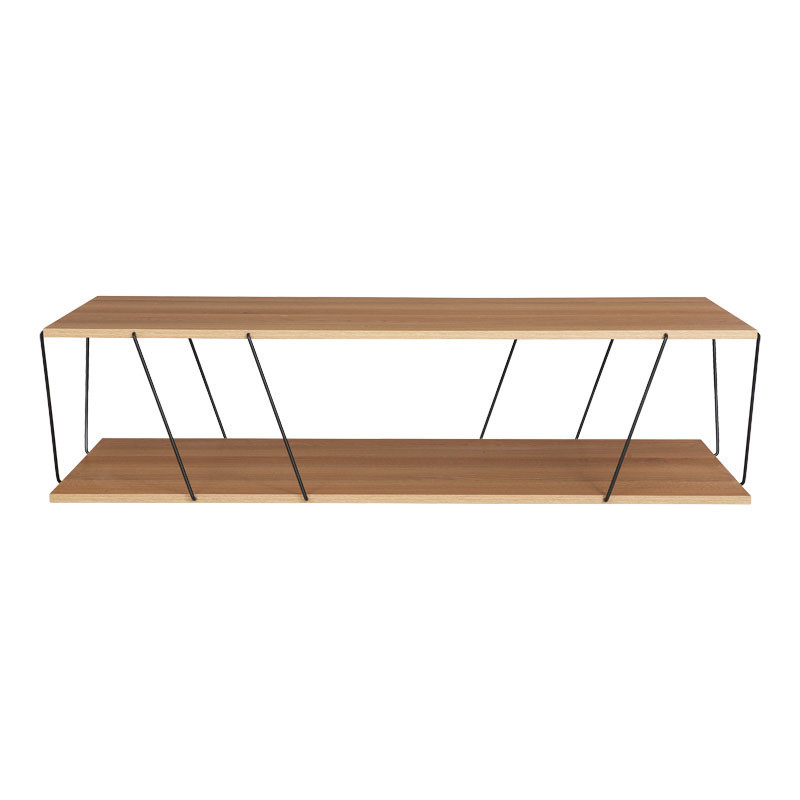 Masuta de Cafea Model Keenan, 120x50x30 cm, Stejar sonoma/Negru - 2 | YEO