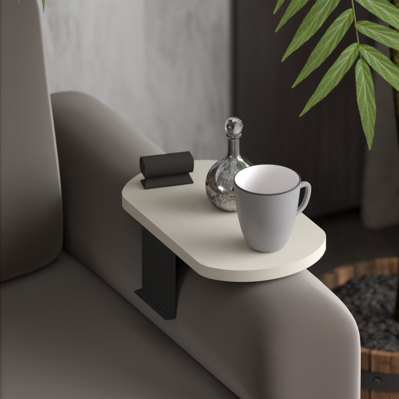 Masuta de Cafea Model Linea, Crem/Negru , 20x35x10 cm - 1 | YEO