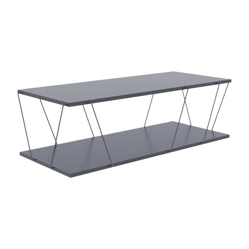 Masuta de Cafea Model Tars, Gri/Negru