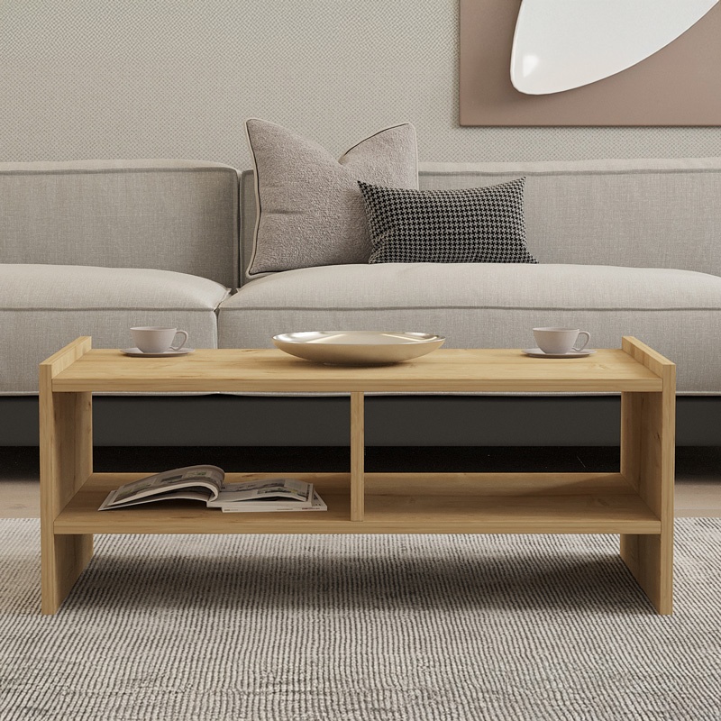 Masuta de Cafea Model Tiena, Stejar, 90x50x35 cm - 3 | YEO