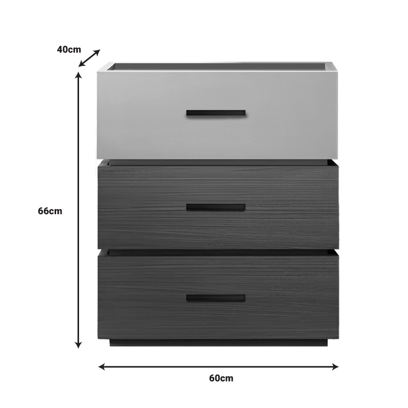 Noptiera Model Sonlen, Nuc/Bej, 60x40x66 cm - 4 | YEO