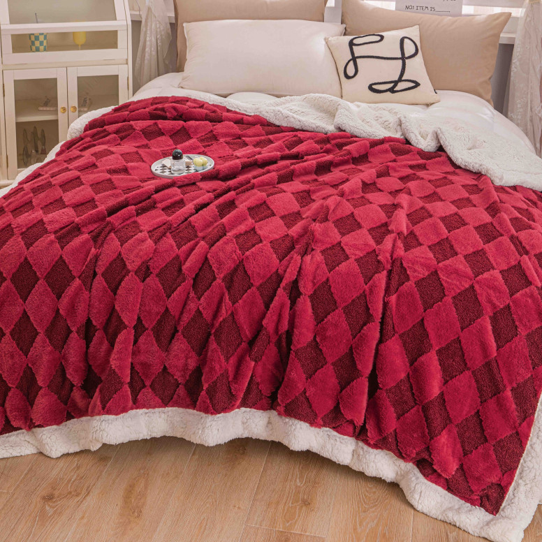 Patura Cocolino cu Blanita Teddy V4 Rosu 200x230 cm - 2 | YEO