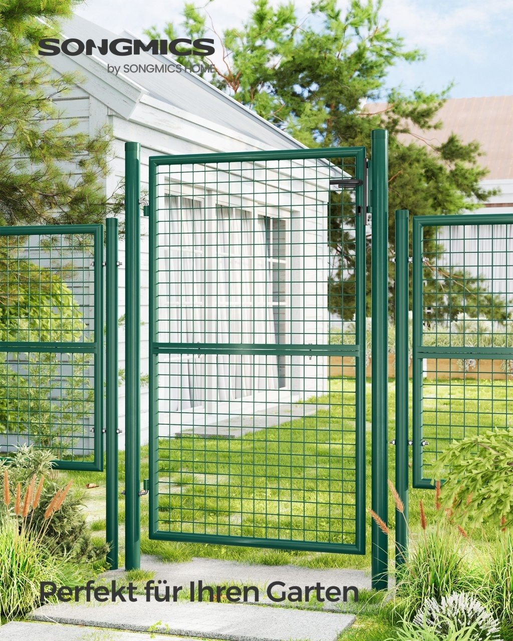 Poarta pentru gradina Songmics Verde 200x12 cm