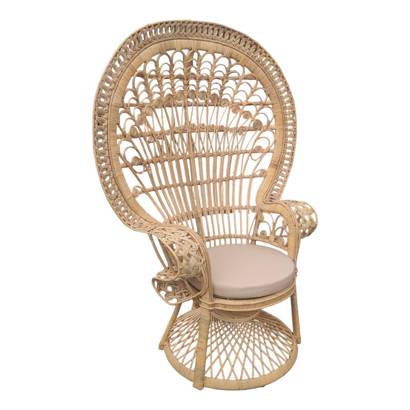 Scaun cu Brate Model Dorothy, Natur/Bej , 115x57x150 cm