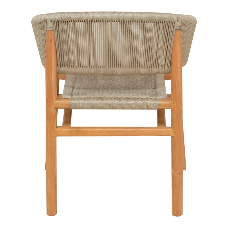 Scaun cu Brate Model Kajone, Crem/Natur, 62x55x75 cm - 4 | YEO