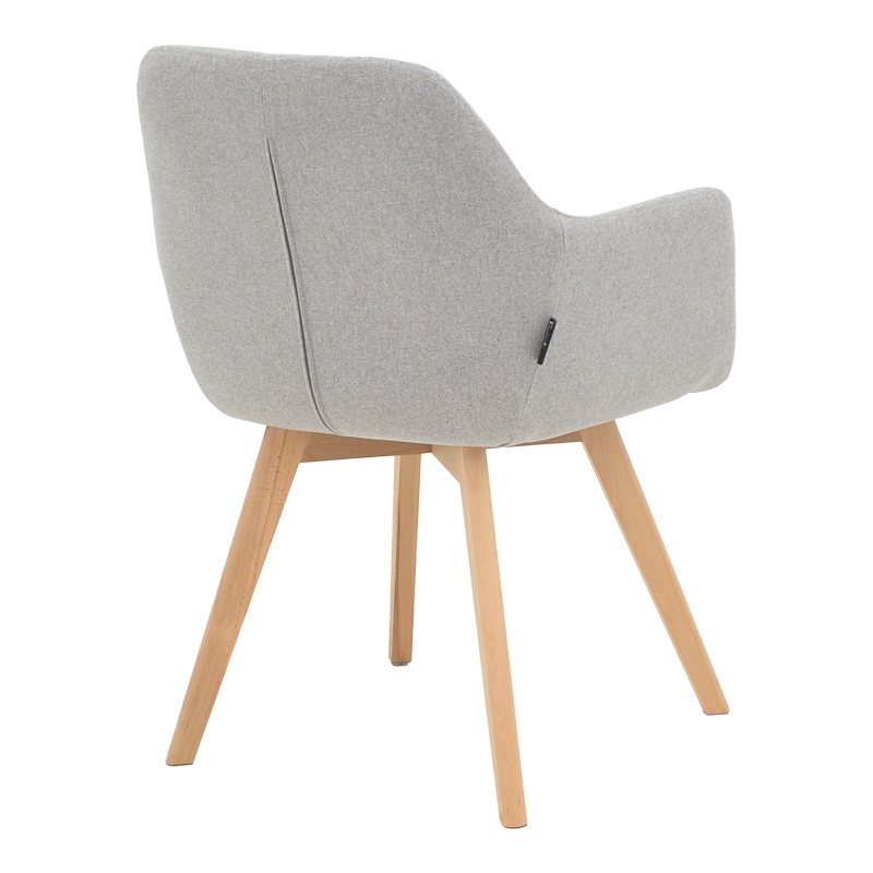 Scaun cu Brate Model Safira, Gri/Natur, 57x58x84 cm - 1 | YEO
