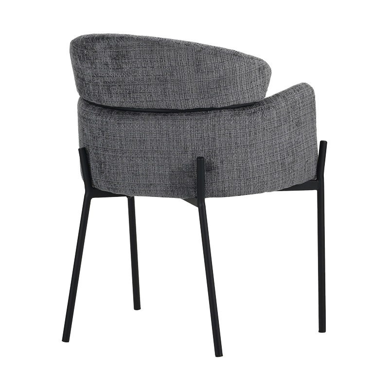 Scaun cu Brate Model Tolerse, Gri deschis/Negru, 58x57x80 cm - 1 | YEO