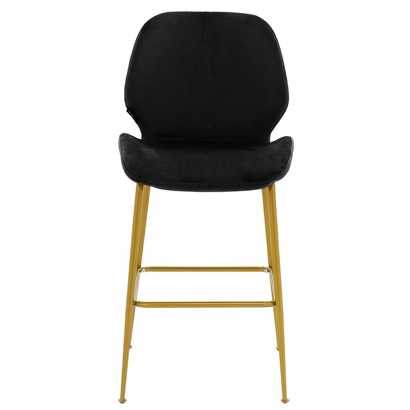 Scaun de bar Model Impel, Auriu/Negru, 46x51x103 cm - 3 | YEO