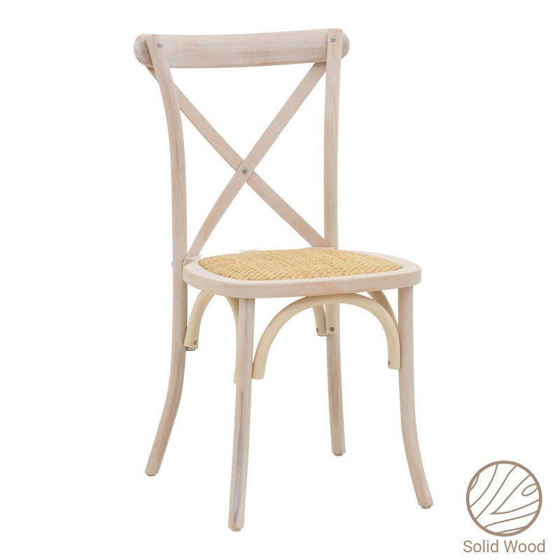 Scaun Model Dylon, Natur/Alb, 48x52x89 cm