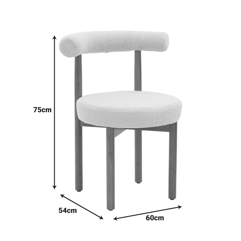 Scaun Model Fenza, Bej/Nuc, 60x54x75 cm