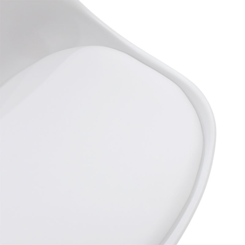 Scaun Model Gaston, Alb/Natur, 53.5x48.5x83 cm