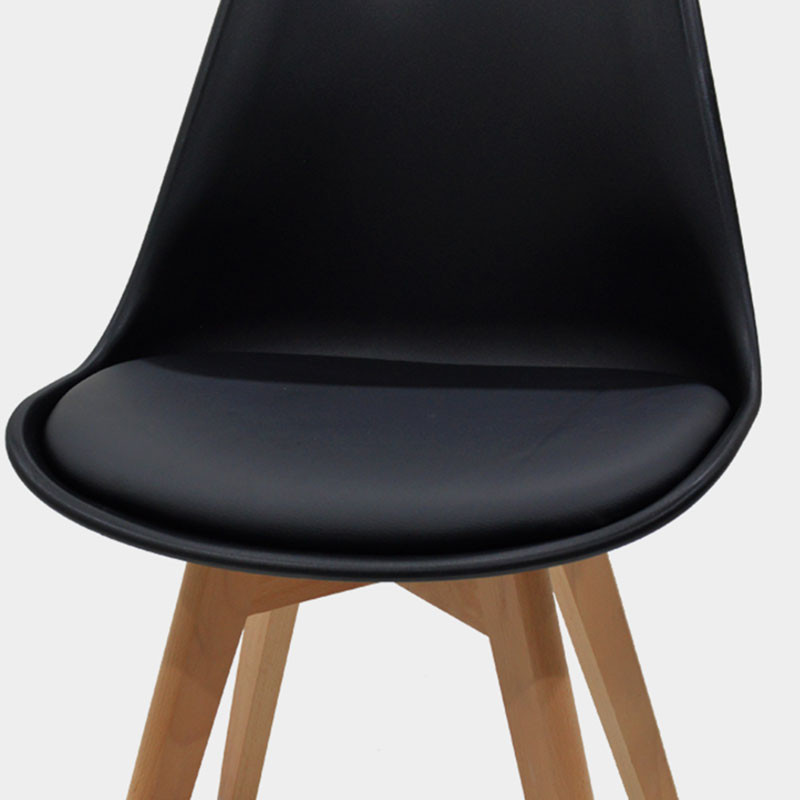 Scaun Model Gaston, Negru/Natur, 53.5x48.5x83 cm