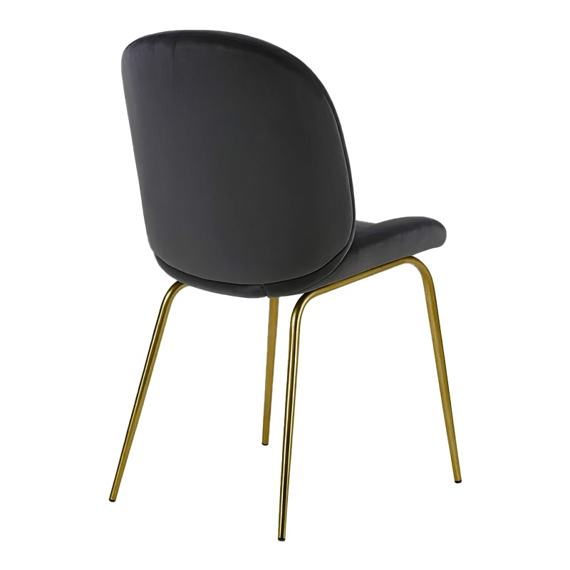Scaun Model Maley, Gri inchis/Auriu, 47x60x90 cm - 2 | YEO