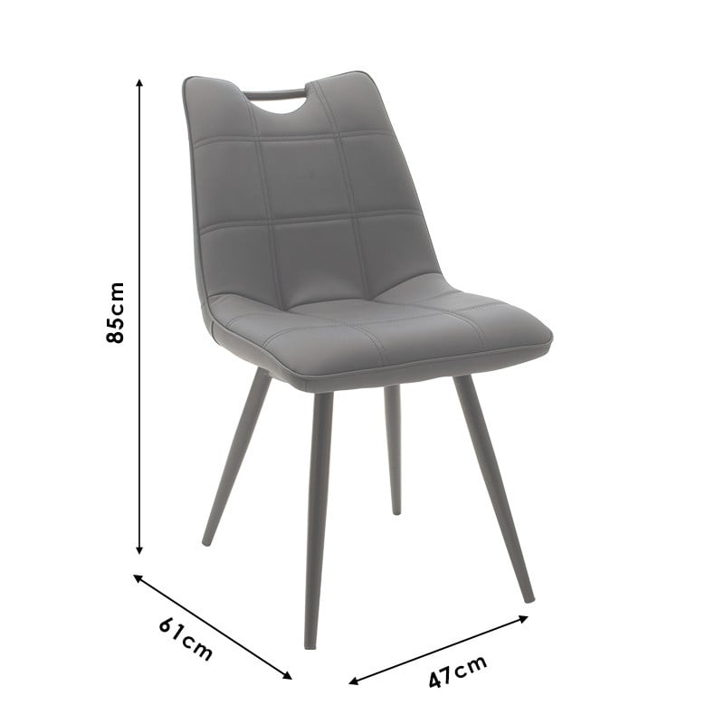 Scaun Model Nely, Gri antichizat, 47x61x85 cm