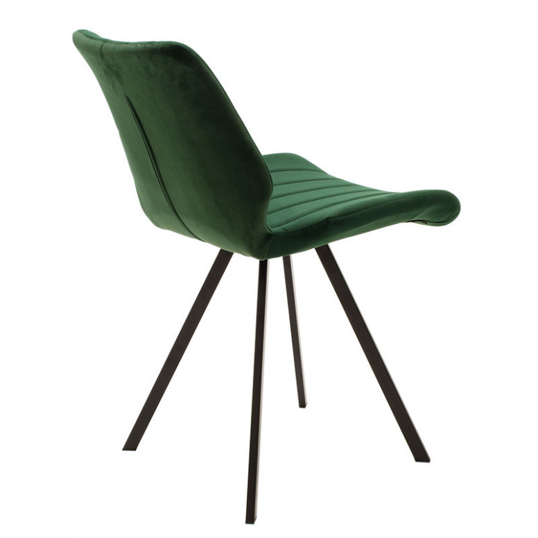 Scaun Model Sabia, Verde inchis/Negru, 45.5x58x80 cm - 1 | YEO