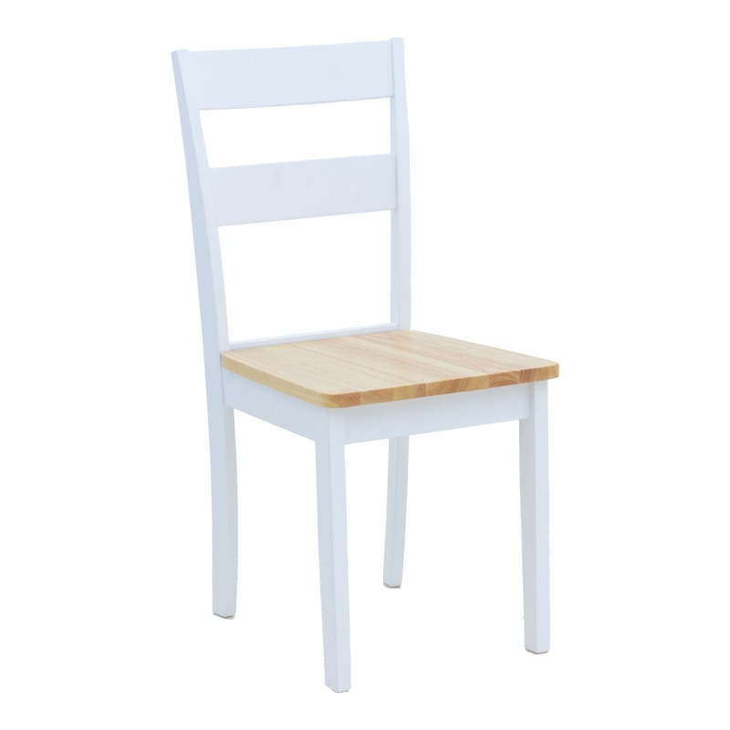Scaun Model York, Alb/Natur, 39.5x47.5x89 cm