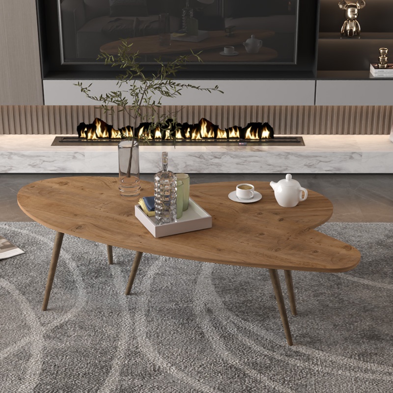 Set 2 Masute de Cafea Model Monty, Natur, 116x46x46 cm - 1 | YEO
