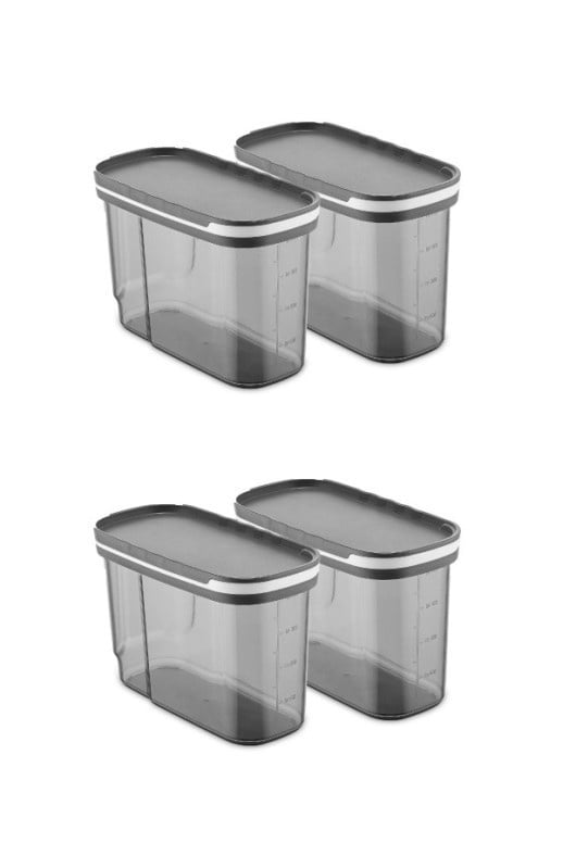 Set 4 cutii de depozitare alimente BNMKUCUKERZAK4, Antracit