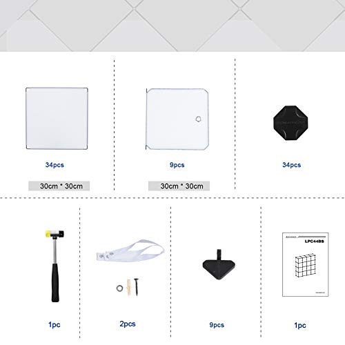 Set 9 cuburi modulare din plastic pentru depozitare, Songmics, Negru-Alb, 93x31x93 cm