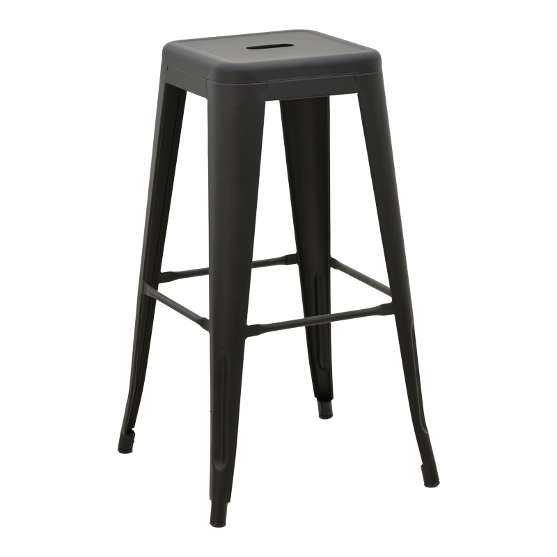 Taburet de bar pentru exterior, Model Utopia, culoare negru, Polipropilena, 42x42x76 cm - 1 | YEO