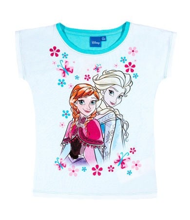 Tricou alb cu maneca scurta Frozen