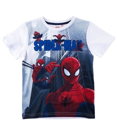 Tricou alb cu maneca scurta Spider-Man