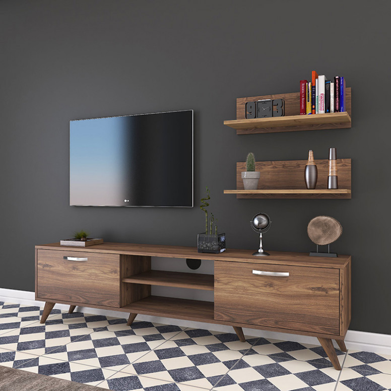 Ansamblu Comoda TV Jasmine Oak 80x35x48.5 cm - 1 | YEO