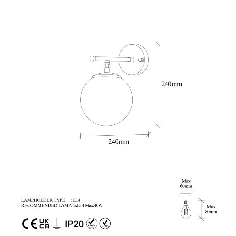 Aplica Roe - 10720 Auriu stralucitor - 5 | YEO