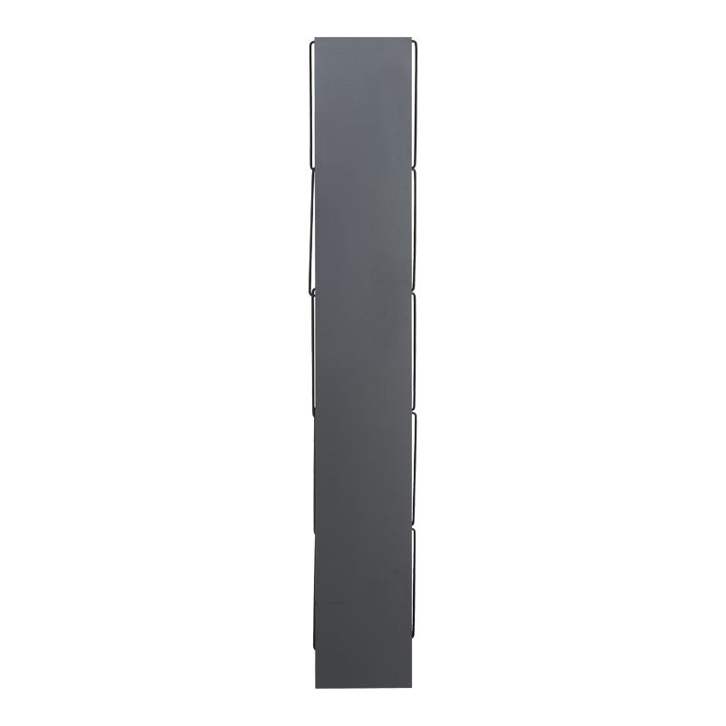 Biblioteca Pako World, Model mini, 50x22x150 cm, Gri Inchis/Negru - 3 | YEO