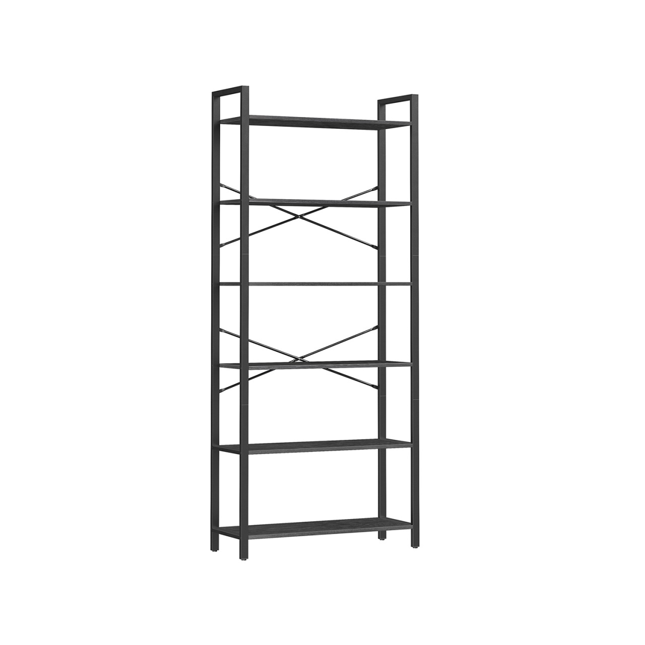 Biblioteca Vasagle Negru 80x30x184.3 cm - 1 | YEO