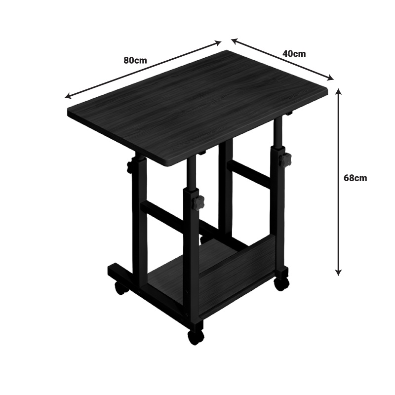 Birou mobil Model Stolu, Stejar inchis, 80x40x68 cm - 3 | YEO