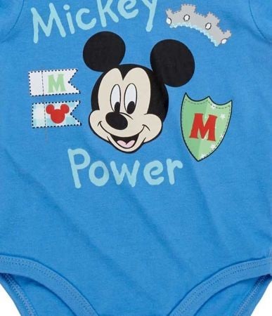 Body albastru cu maneca scurta Mickey Mouse