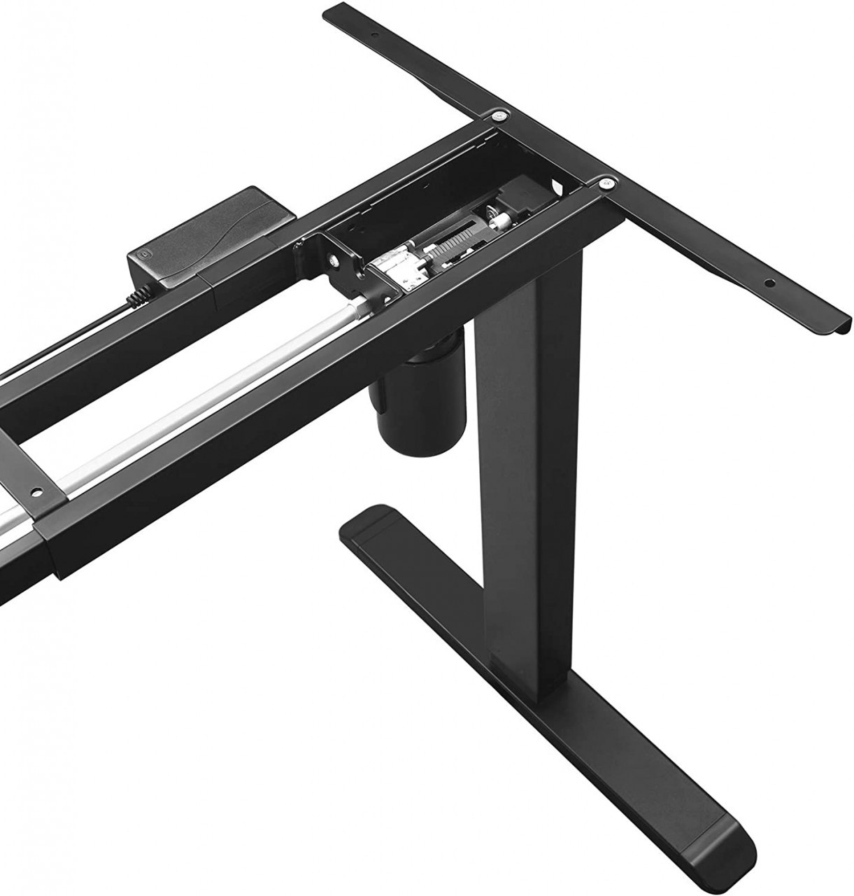 Cadru pentru Birou Songmics, model Caiden, 110-155x68-116x58 cm, Maro/Negru - 3 | YEO