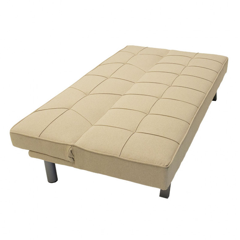 Canapea extensibila 3 locuri Travis cu material textil de culoare bej 175x83x74cm - 2 | YEO