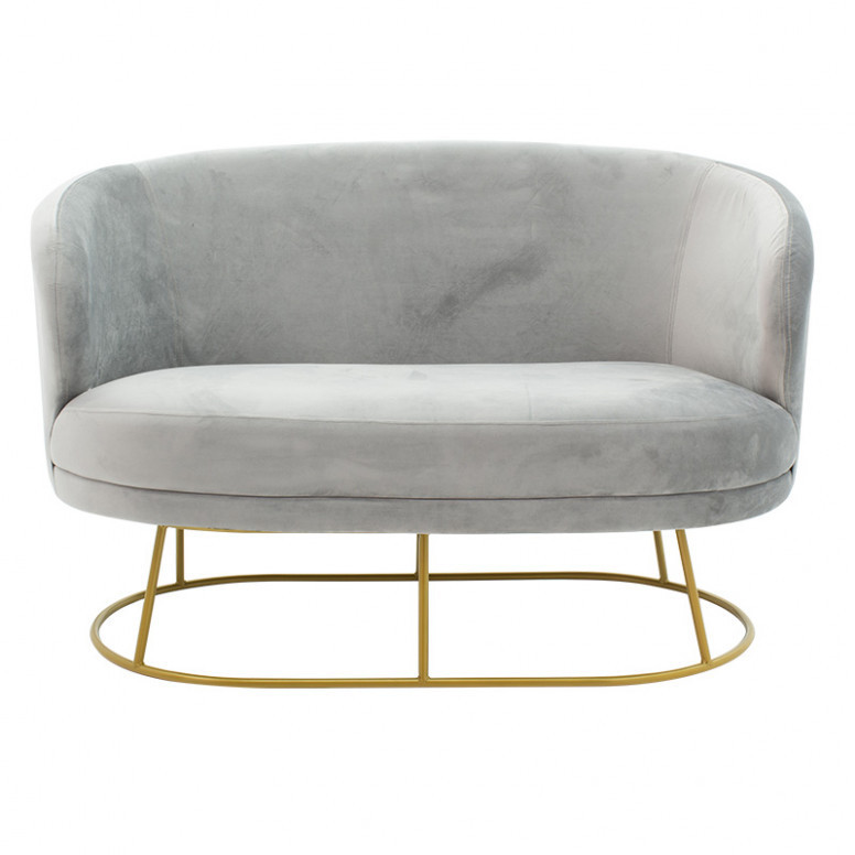 Canapea Gloria 2 Locuri Gri 132x82x83 cm - 1 | YEO