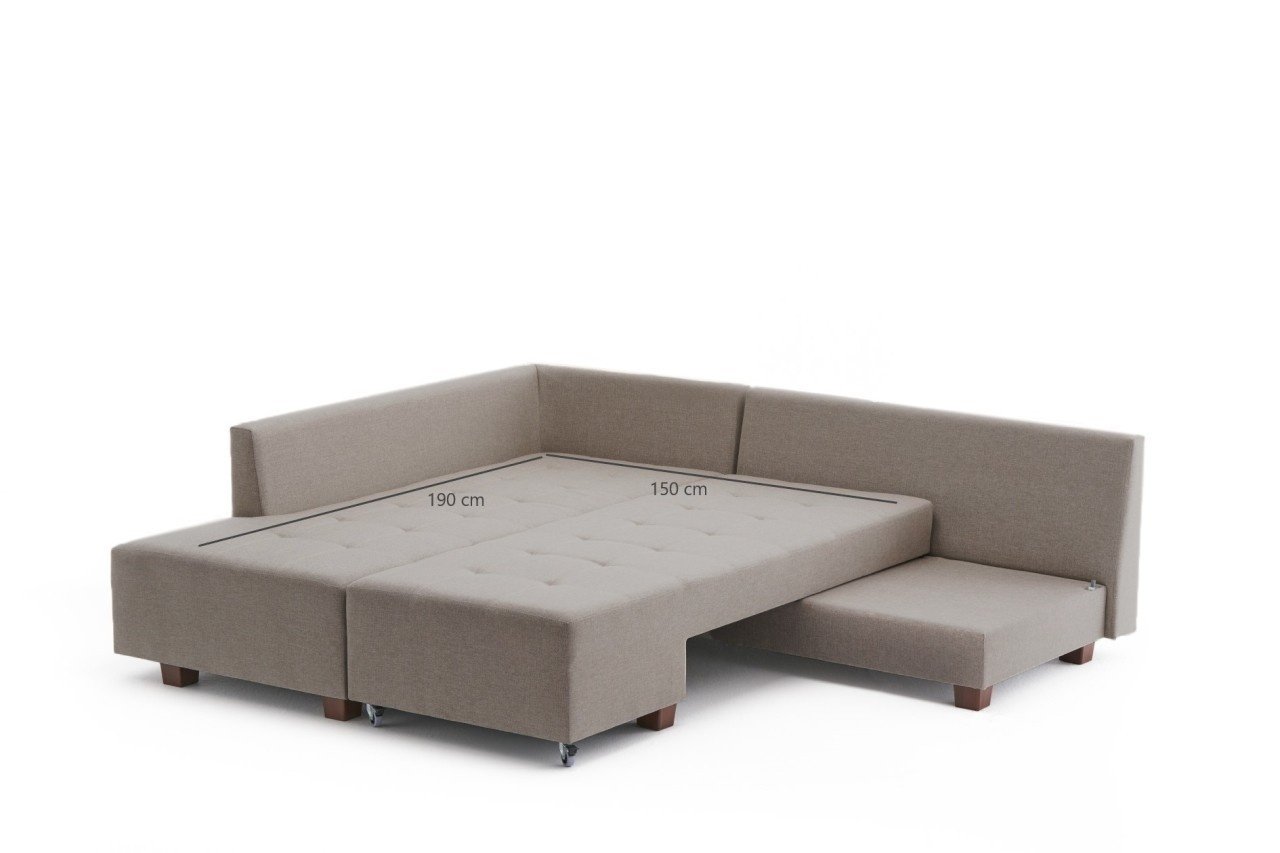 Coltar stanga extensibil Manama Crem 150x190x32 cm