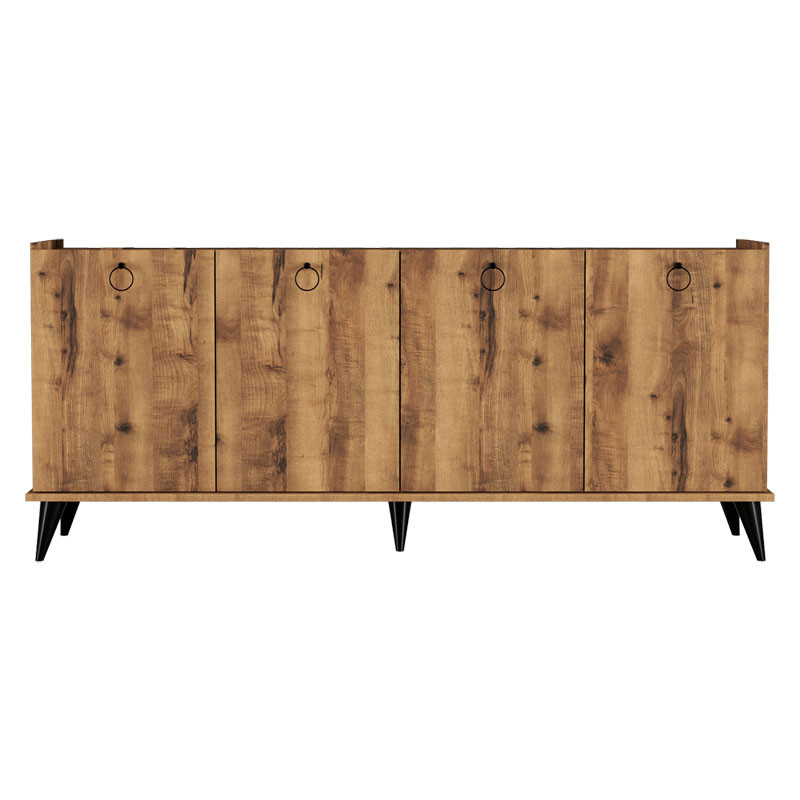 Comoda Model Lireta, Nuc/Negru, 182x41x82.5 cm - 2 | YEO