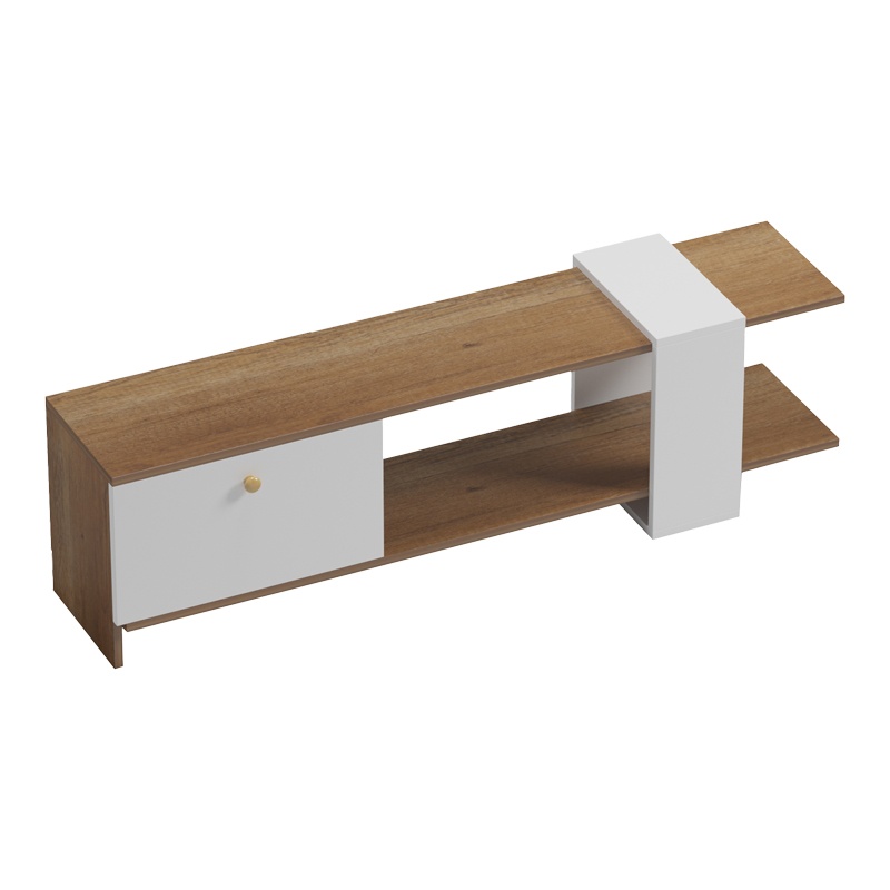 Comodă TV Model Standi, Natur/Alb, 120x25x36.8 cm - 2 | YEO