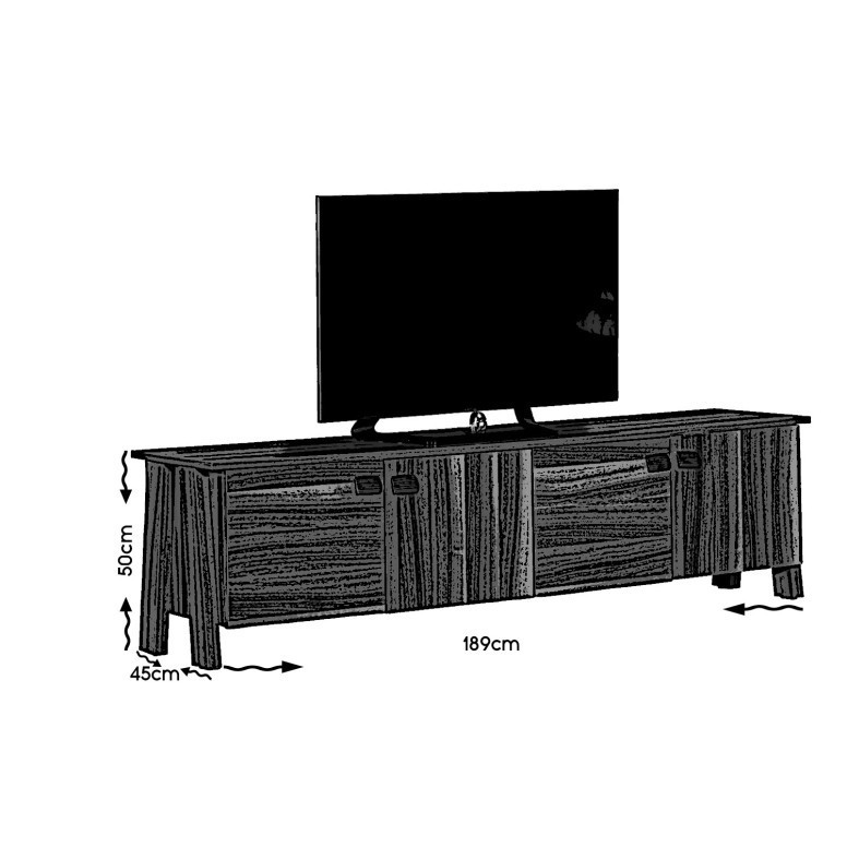 Comoda TV Salvador, Model Story, 189x50x45 cm, Nuc - 3 | YEO