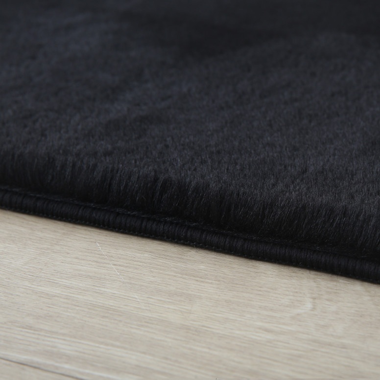 Covor Pouffy V1 Negru 120 x 120cm - 2