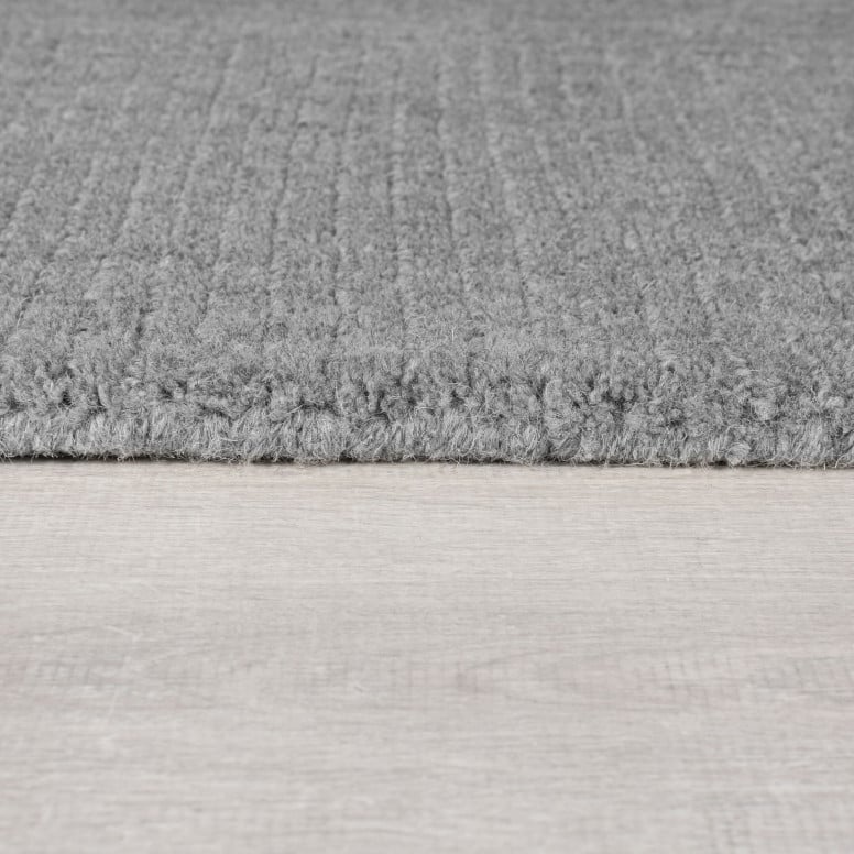 Covor Textured Wool Border GREY MARL 120X170 cm, Flair Rugs