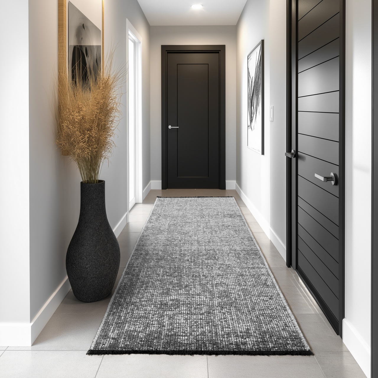 Covor traversa Space Gri, 80 x 150 cm