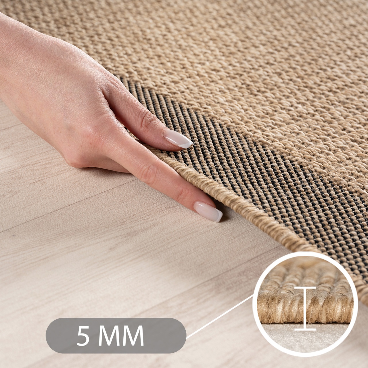 Covor traversa Timber V2 Bej, 80 x 150 cm - 2 | YEO