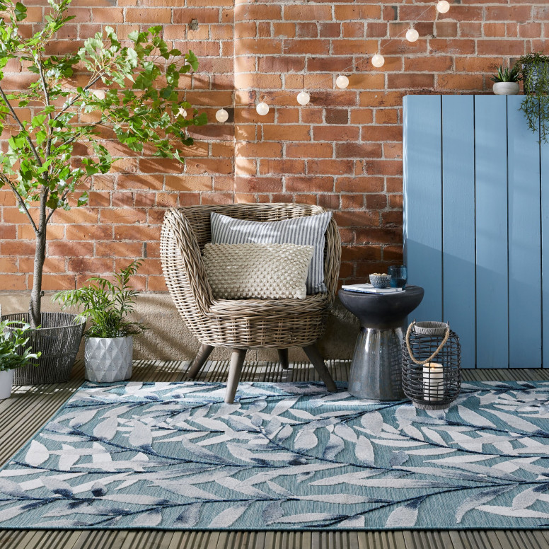 Covor traversă Willow Outdoor Albastru 80X230 cm, Flair Rugs - 1 | YEO