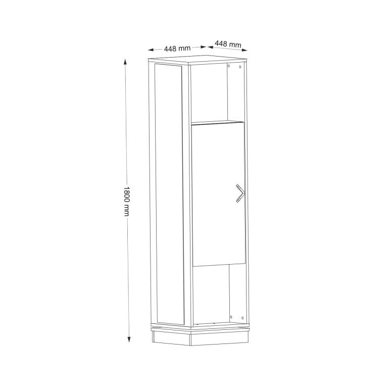 Dulap haine Model Rozella, Nuc, 44.8x44.8x180 cm