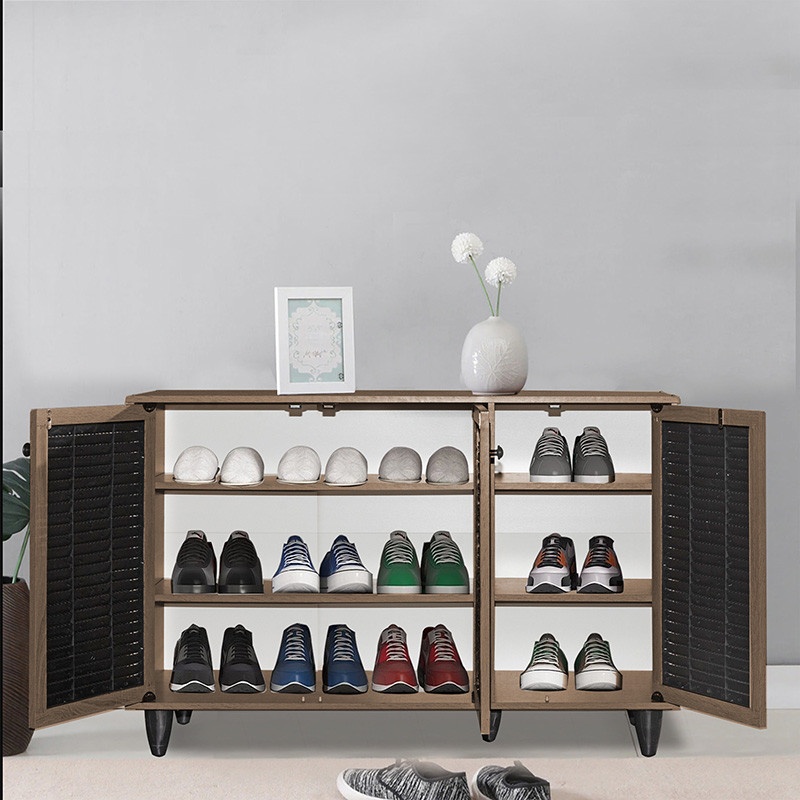 Dulap Pantofi Model Nathalia III, Stejar sonoma / Nuc, 105x35x66 cm - 2 | YEO