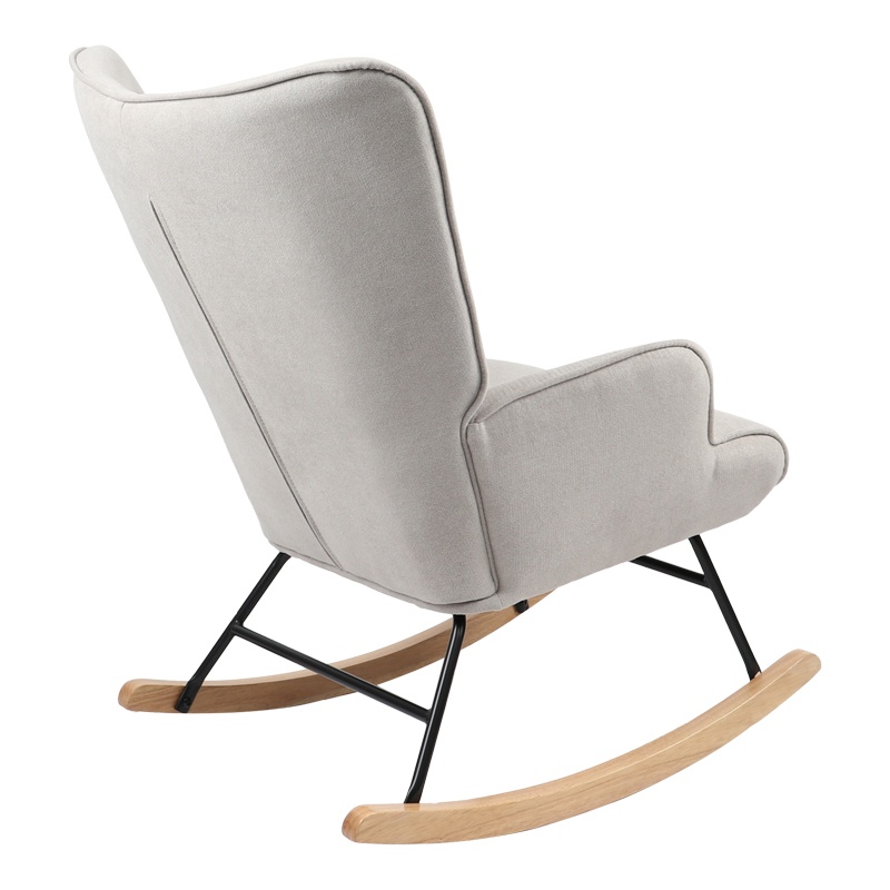 Fotoliu Balansoar Model Georgia V1, Gri/Natur, 75x71x95 cm - 1 | YEO